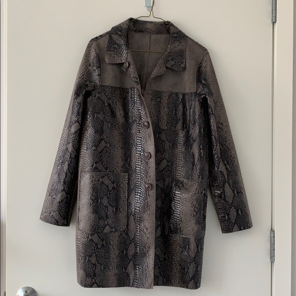 GUESS By Marciano “Nessa” Snake Print Coat